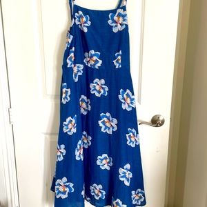 Old Navy midi camidress with adjustable straps and smocked bodice